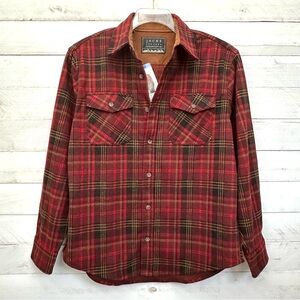 Jachs Men’s Flannel Shirt • Sz L • Red Plaid • NWT